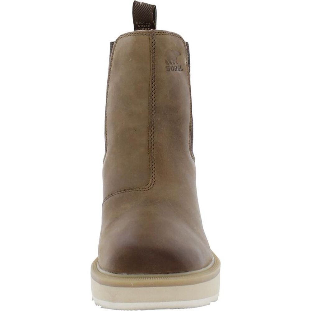 Sorel Womens Hi Line Tan Leather Padded Insole Chelsea Boots Shoes Imperfections - Picture 2 of 4